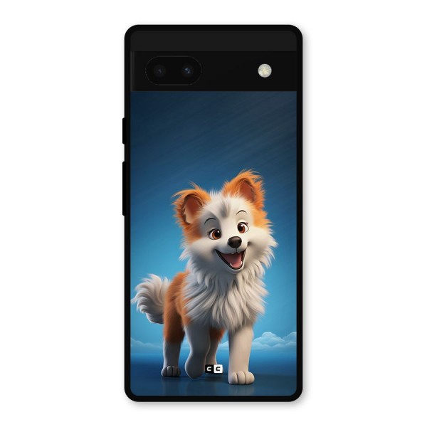 Cute Puppy Walking Metal Back Case for Google Pixel 6a