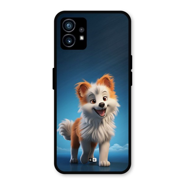 Cute Puppy Walking Metal Back Case for Nothing Phone 1