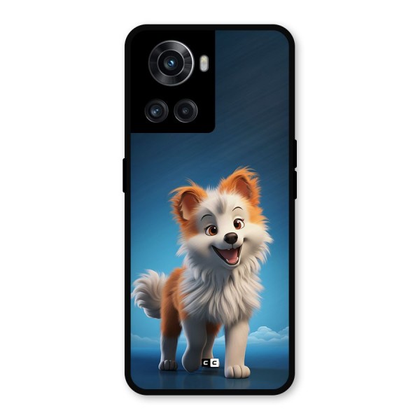 Cute Puppy Walking Metal Back Case for OnePlus 10R