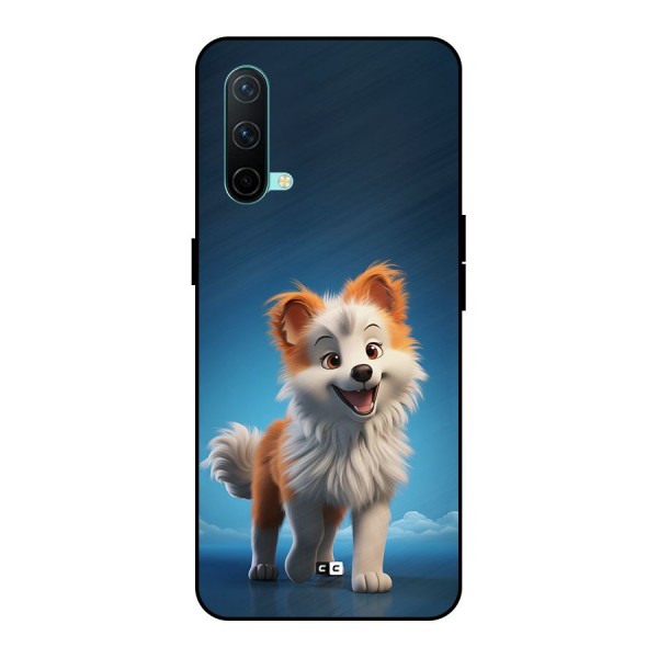 Cute Puppy Walking Metal Back Case for OnePlus Nord CE 5G