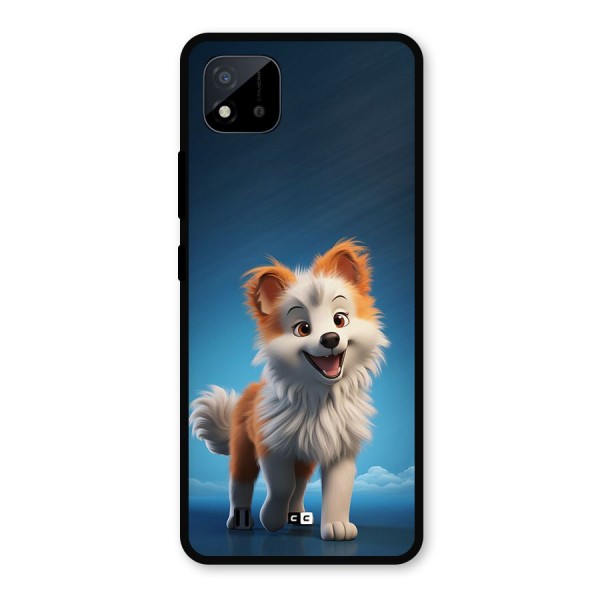 Cute Puppy Walking Metal Back Case for Realme C11 2021