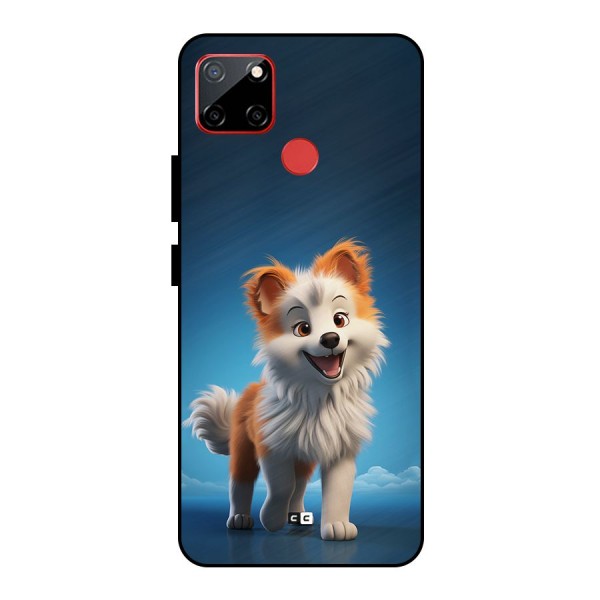 Cute Puppy Walking Metal Back Case for Realme C12