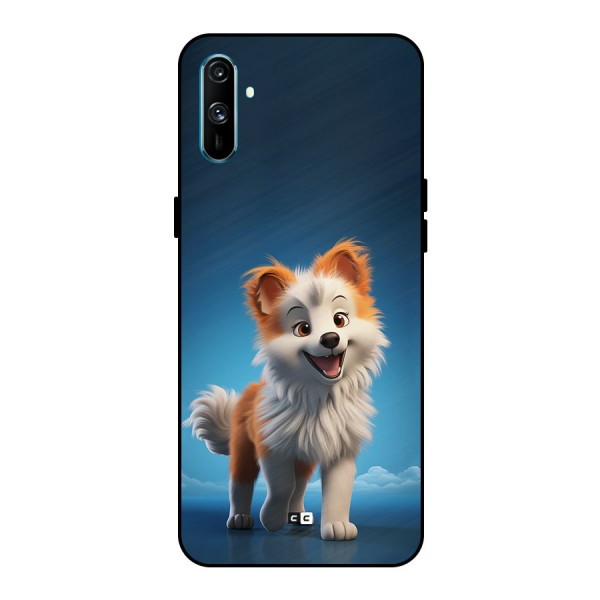 Cute Puppy Walking Metal Back Case for Realme C3