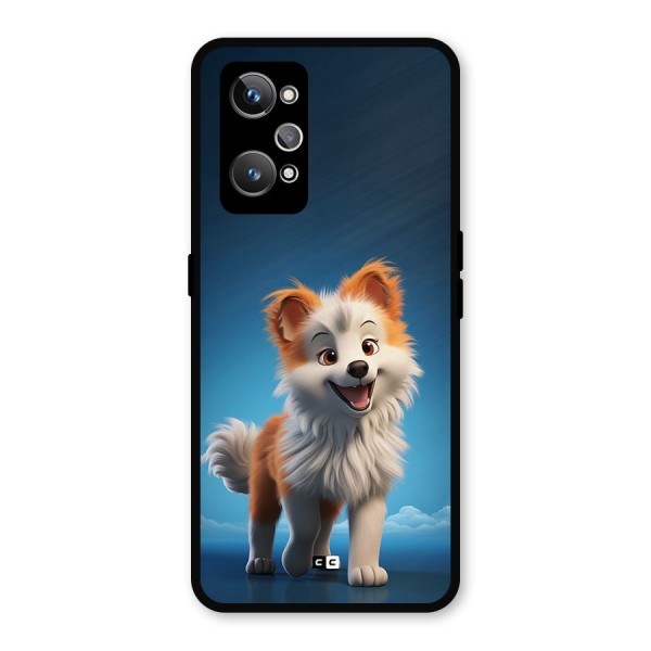 Cute Puppy Walking Metal Back Case for Realme GT 2