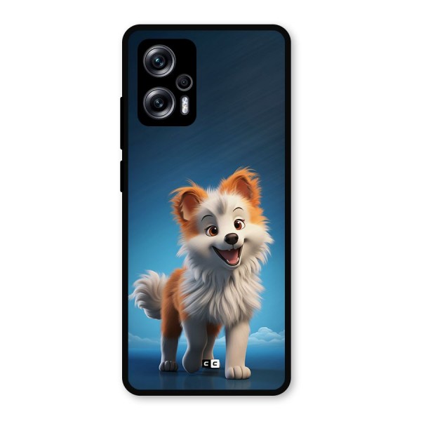 Cute Puppy Walking Metal Back Case for Redmi K50i