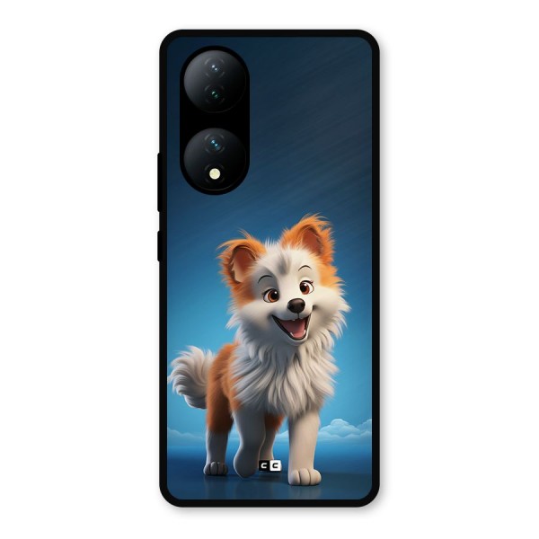 Cute Puppy Walking Metal Back Case for Vivo T2