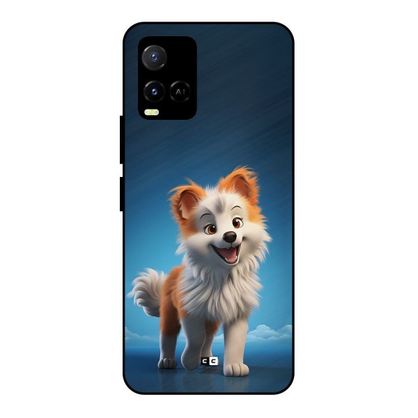 Cute Puppy Walking Metal Back Case for Vivo Y21