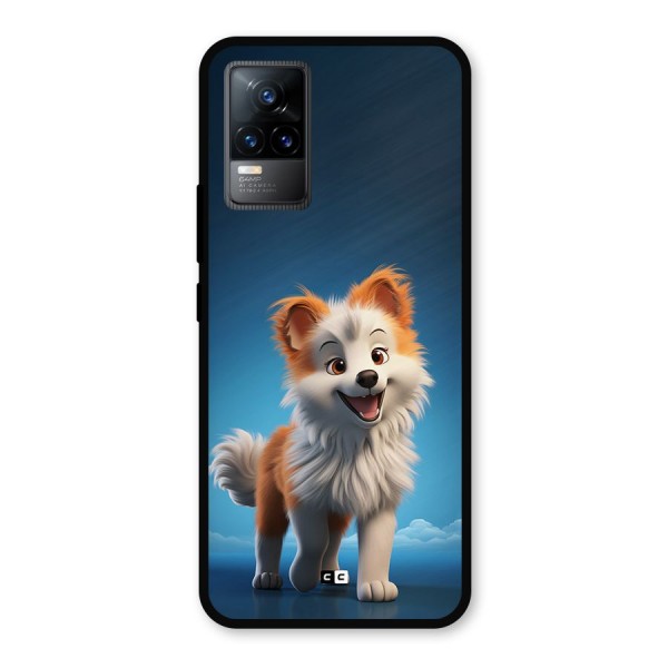 Cute Puppy Walking Metal Back Case for Vivo Y73