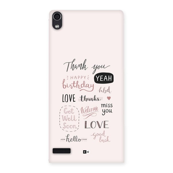 Cute Quotes Back Case for Ascend P6