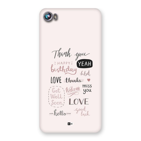 Cute Quotes Back Case for Canvas Fire 4 (A107)