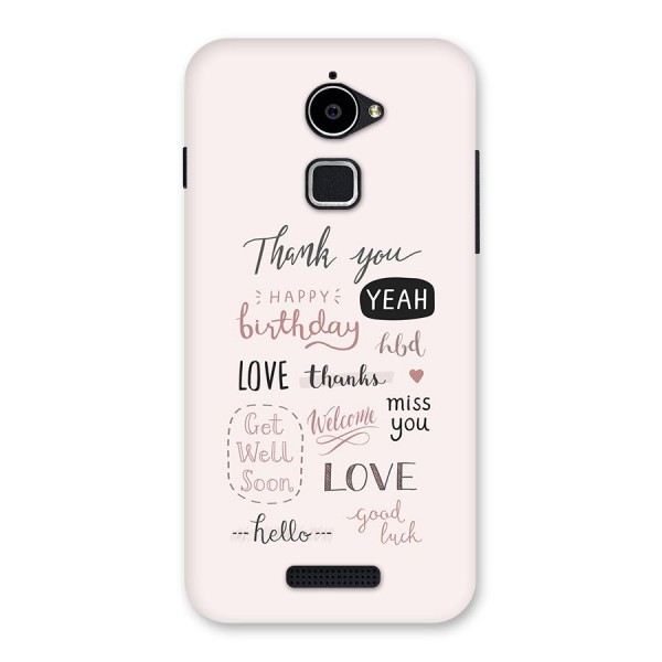 Cute Quotes Back Case for Coolpad Note 3 Lite