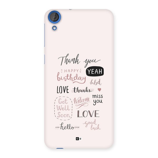 Cute Quotes Back Case for Desire 820