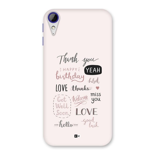 Cute Quotes Back Case for Desire 830