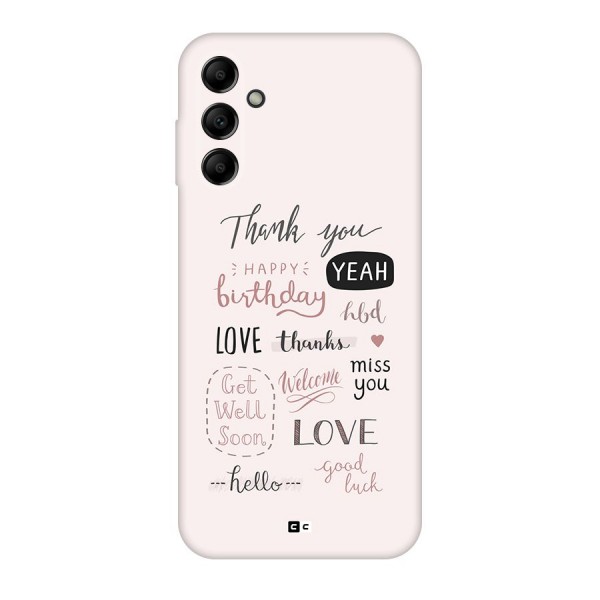 Cute Quotes Back Case for Galaxy A14 5G