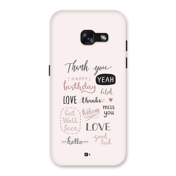 Cute Quotes Back Case for Galaxy A3 (2017)