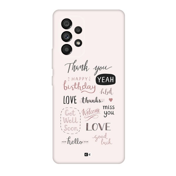 Cute Quotes Back Case for Galaxy A53 5G