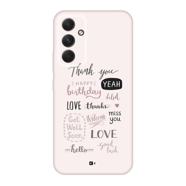 Cute Quotes Back Case for Galaxy A54