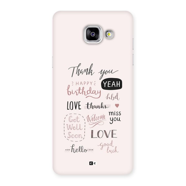 Cute Quotes Back Case for Galaxy A5 (2016)