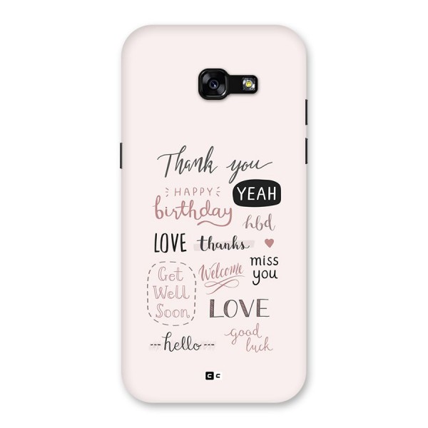 Cute Quotes Back Case for Galaxy A5 2017