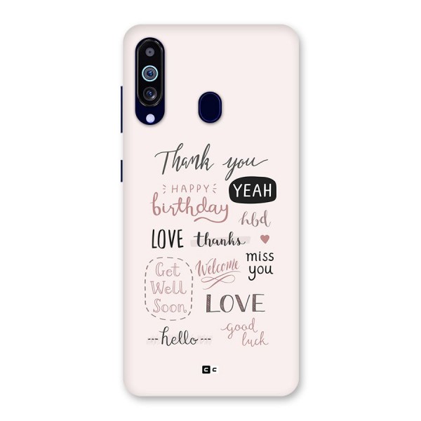 Cute Quotes Back Case for Galaxy A60