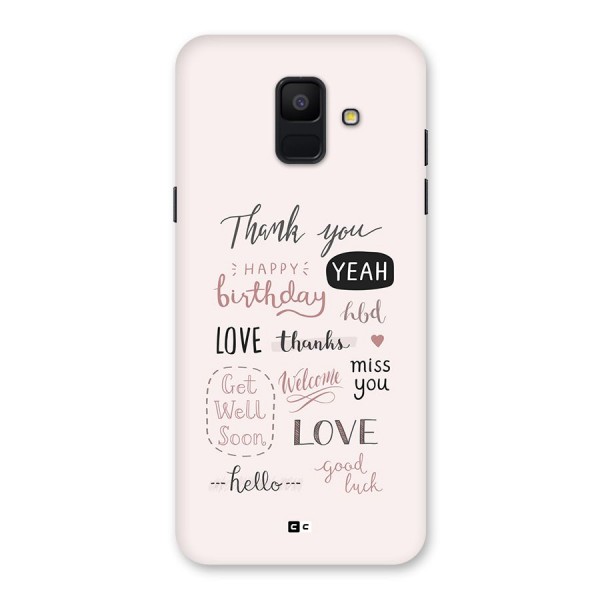 Cute Quotes Back Case for Galaxy A6 (2018)