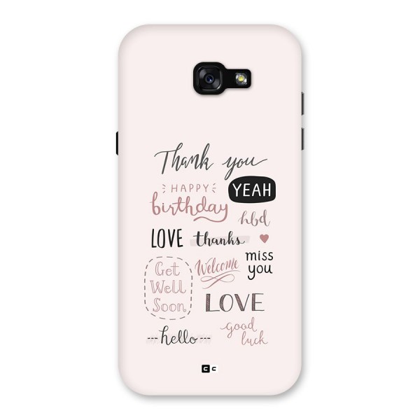 Cute Quotes Back Case for Galaxy A7 (2017)