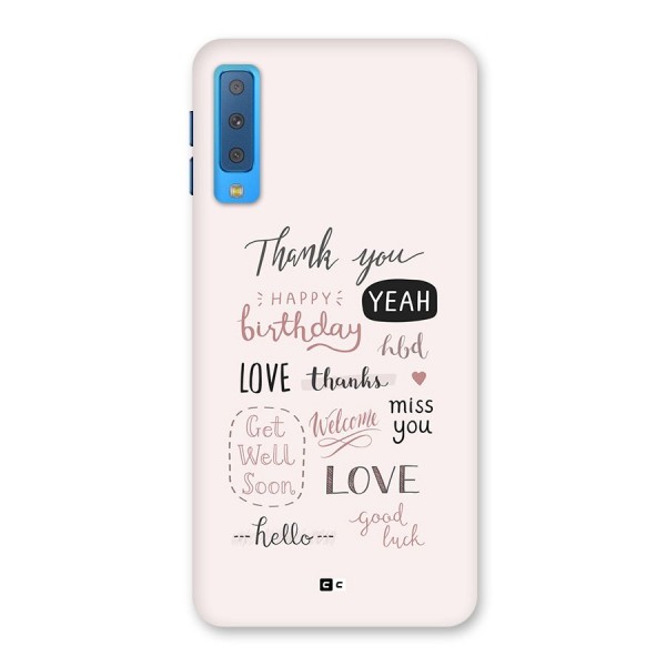 Cute Quotes Back Case for Galaxy A7 (2018)