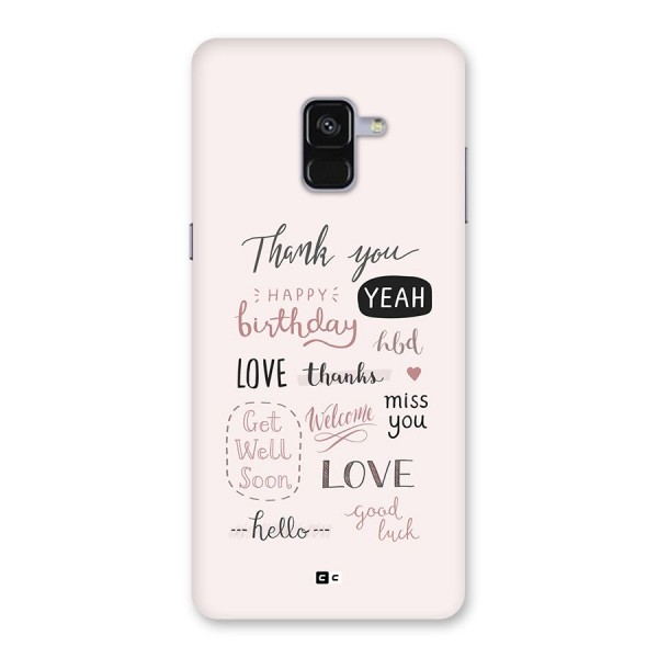 Cute Quotes Back Case for Galaxy A8 Plus