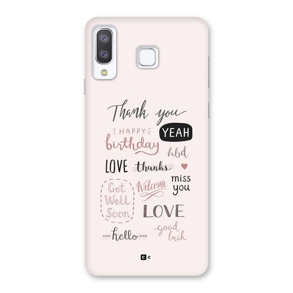 Cute Quotes Back Case for Galaxy A8 Star