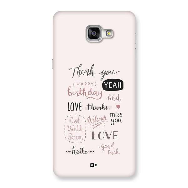 Cute Quotes Back Case for Galaxy A9