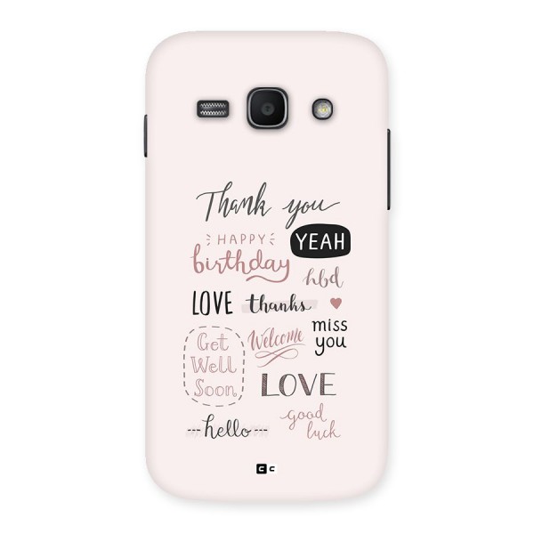 Cute Quotes Back Case for Galaxy Ace3