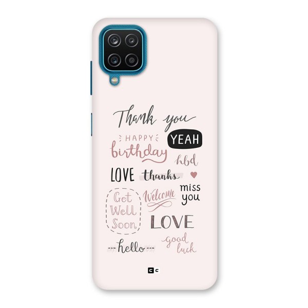 Cute Quotes Back Case for Galaxy F12