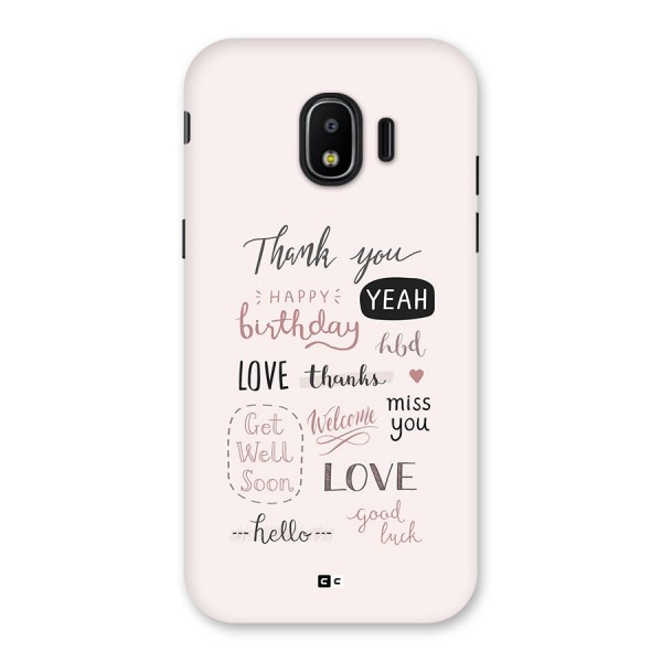 Cute Quotes Back Case for Galaxy J2 Pro 2018