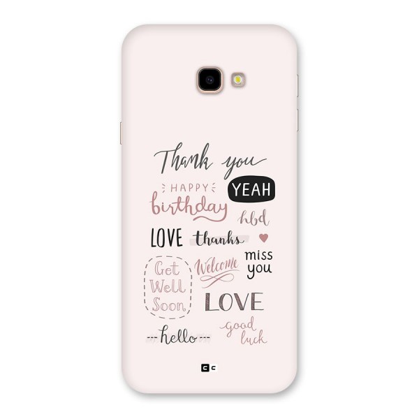 Cute Quotes Back Case for Galaxy J4 Plus