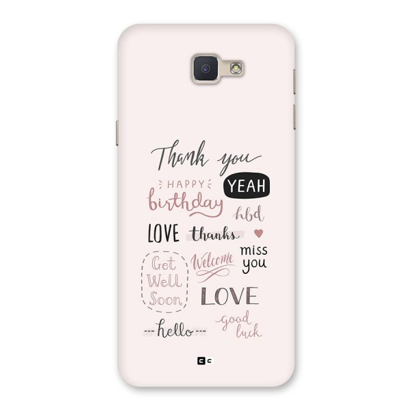 Cute Quotes Back Case for Galaxy J5 Prime