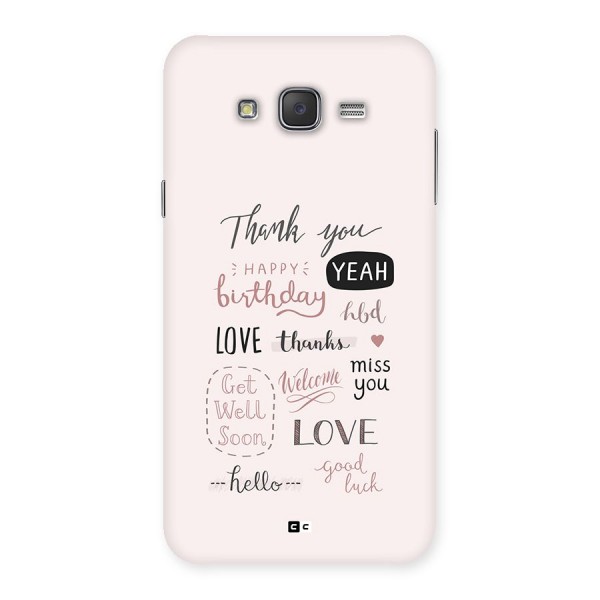 Cute Quotes Back Case for Galaxy J7