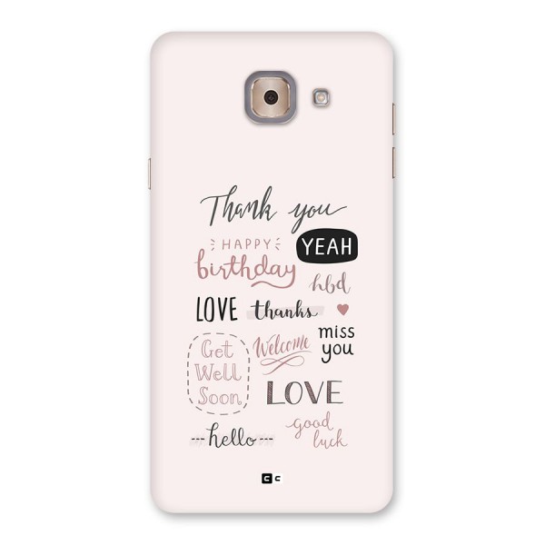 Cute Quotes Back Case for Galaxy J7 Max