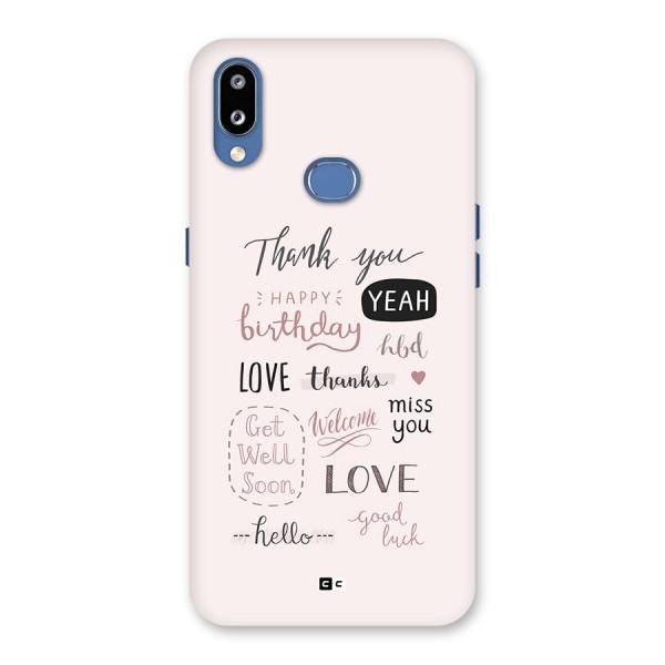 Cute Quotes Back Case for Galaxy M01s