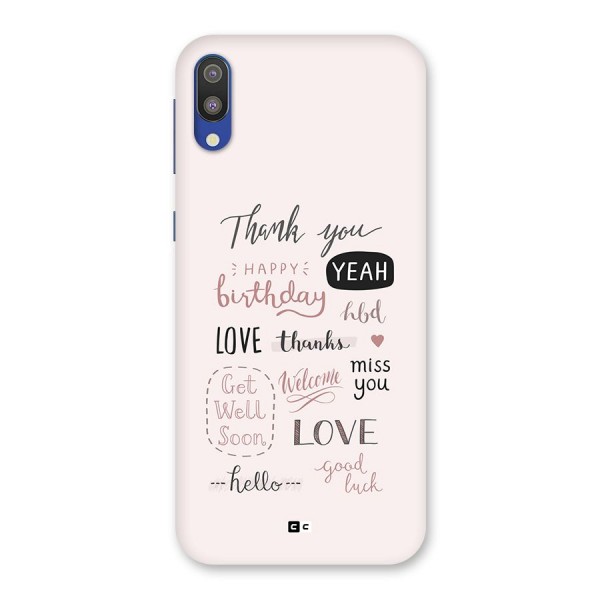 Cute Quotes Back Case for Galaxy M10