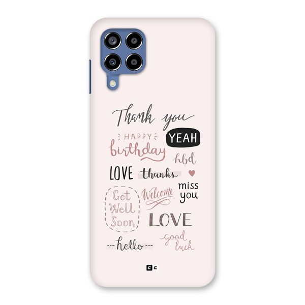 Cute Quotes Back Case for Galaxy M53 5G