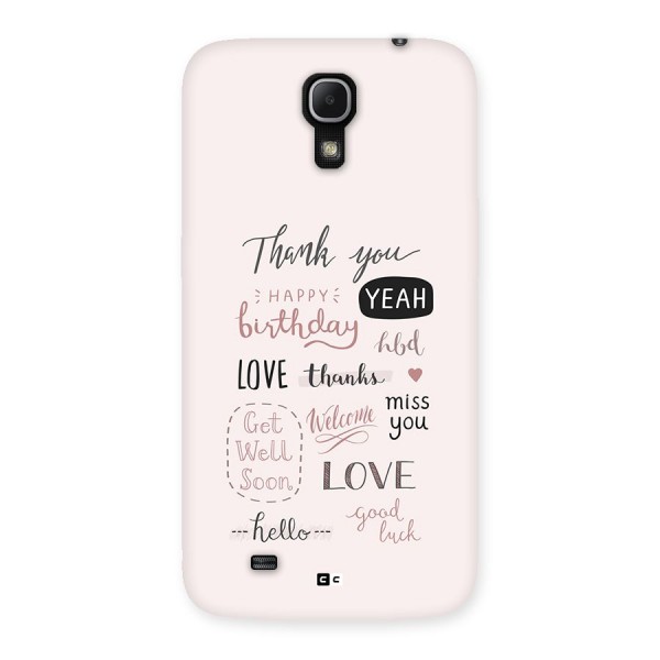 Cute Quotes Back Case for Galaxy Mega 6.3