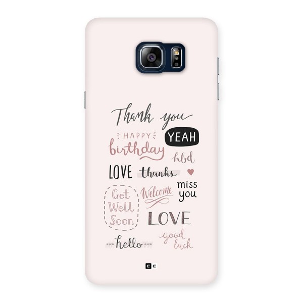 Cute Quotes Back Case for Galaxy Note 5