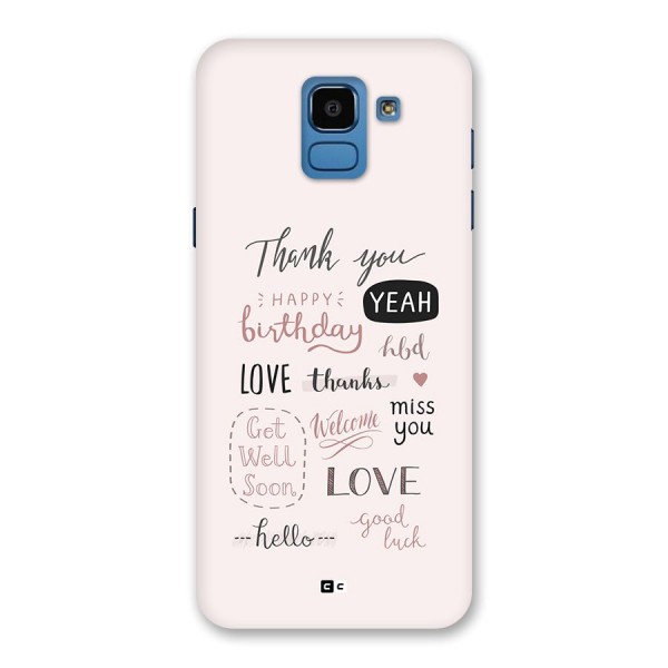 Cute Quotes Back Case for Galaxy On6