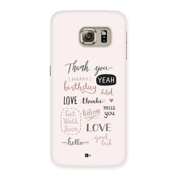 Cute Quotes Back Case for Galaxy S6 Edge Plus