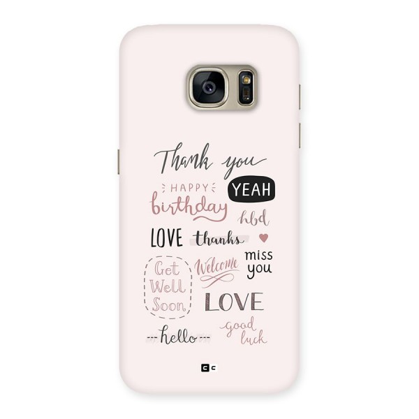 Cute Quotes Back Case for Galaxy S7