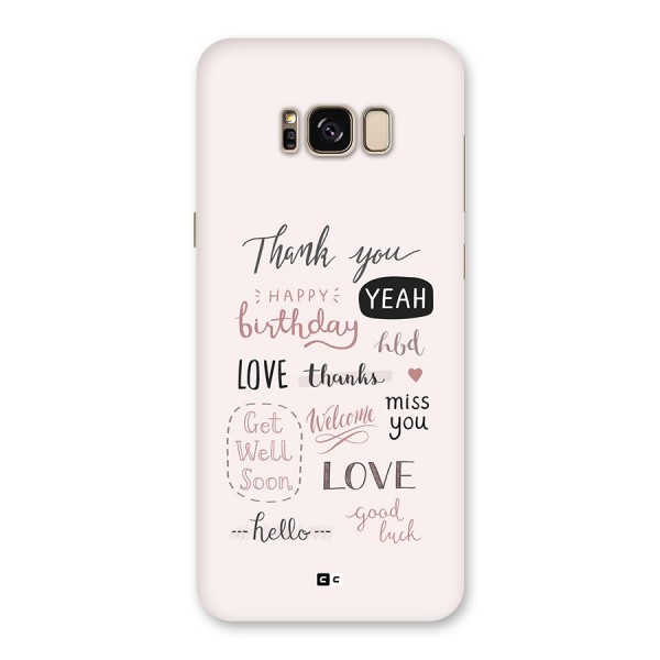 Cute Quotes Back Case for Galaxy S8 Plus