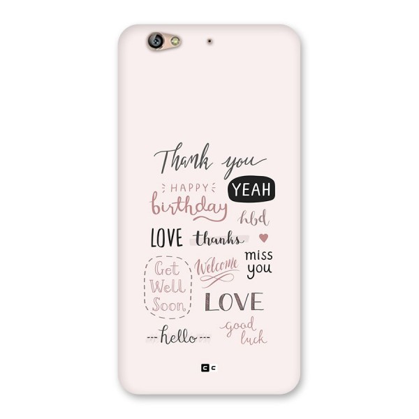 Cute Quotes Back Case for Gionee S6