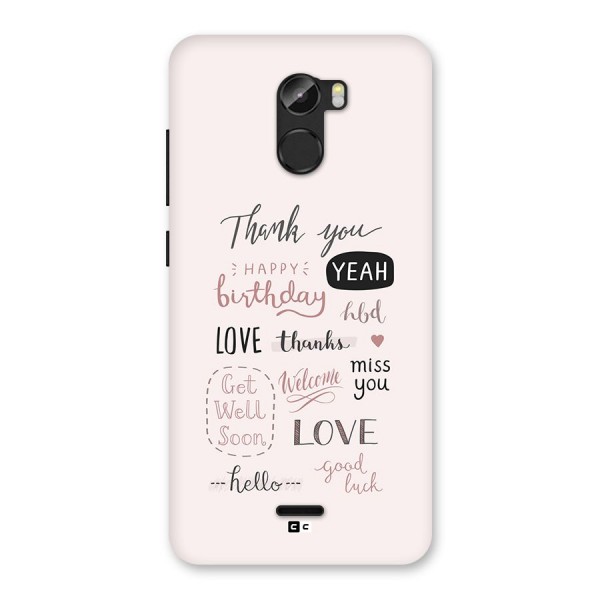 Cute Quotes Back Case for Gionee X1