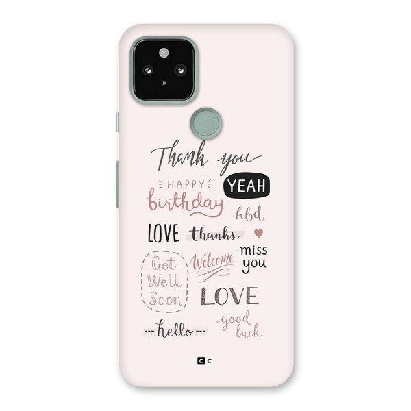 Cute Quotes Back Case for Google Pixel 5