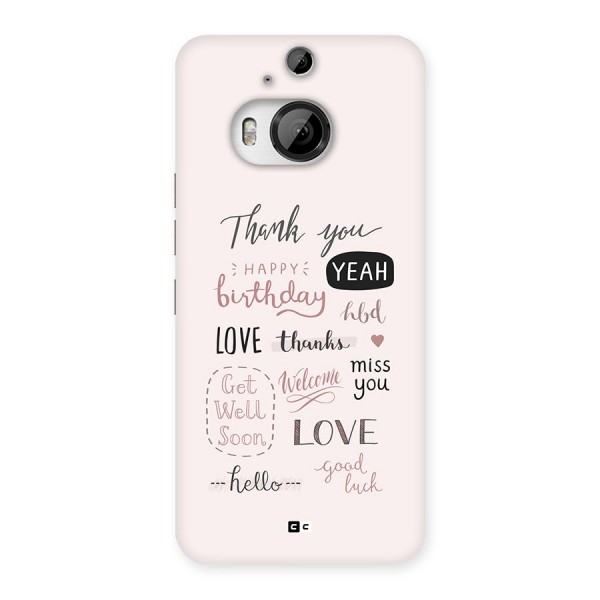 Cute Quotes Back Case for HTC One M9 Plus